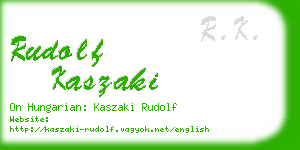 rudolf kaszaki business card